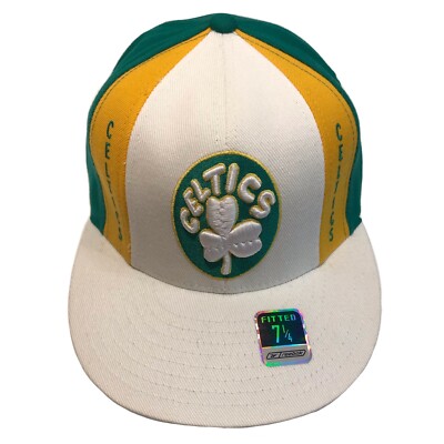 Boston Celtics NBA Reebok Hardwood Classics Retro 7 1/4 Fitted Cap Hat $25