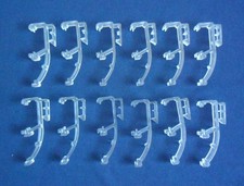 12 pcs of 1 Inch Mini Blind Double Slat Valance Retainer Clips - Clear