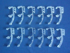 12 pcs of 1 Inch Mini Blind Double Slat Valance Retainer Clips - Clear