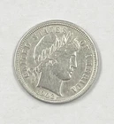 1903 US Mint 90% Silver Barber Dime 10 Cent Coin ~ About Unc ~ Free Shipping