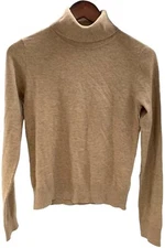 Splendid x Cella Jane Blog Turtleneck Long Sleeve Knit Sweater Camel