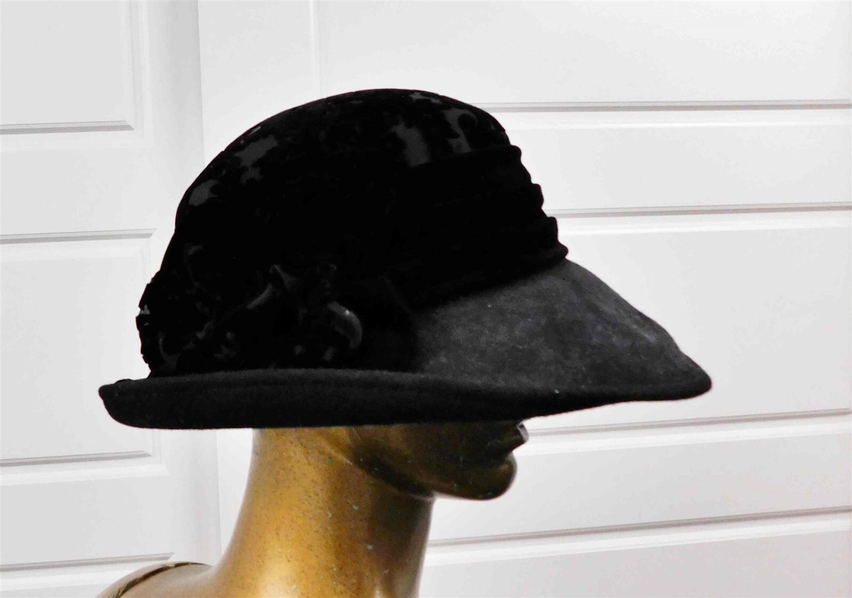 Toucan Vintage Black Cut Velvet Bow Accent Hat | eBay display picture 3