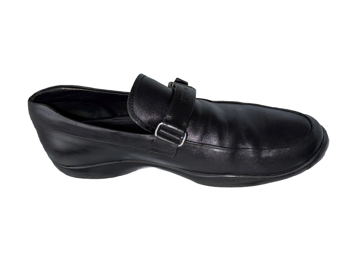 靴 PRADA SPORT Buckle Leather Loafer Prada brushed leather loafers | eBay