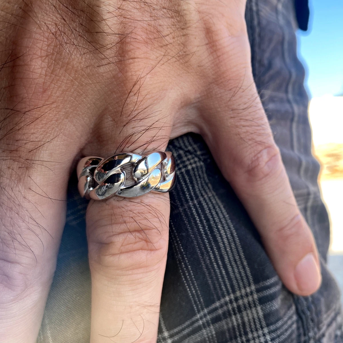 Cuban link ring clearance men