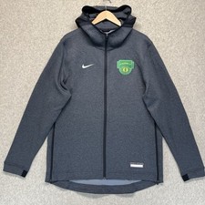 Nike Oregon Ducks Family Soccer Full Zip Hooded Jacket Gray Men’s XL Dri-FIT