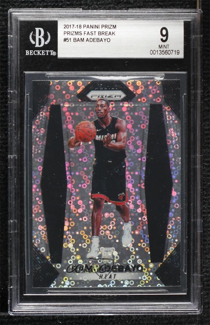 2017-18 Panini Prizm Fast Break Prizm Bam Adebayo #51 BGS 9 MINT 1y8