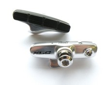 XLC Cartridge Road pattini freno BR-R02 Set da 4, 55mm, argento/blu per carbonio