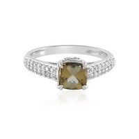Cavill Damenring Sterlingsilber Mit 1,1Ct Gelbem Tansanit Und Zirkon-