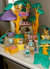 Vintage Fisher Price Hideaway Hollow Treehouse Playset And Accessories 1996 READ