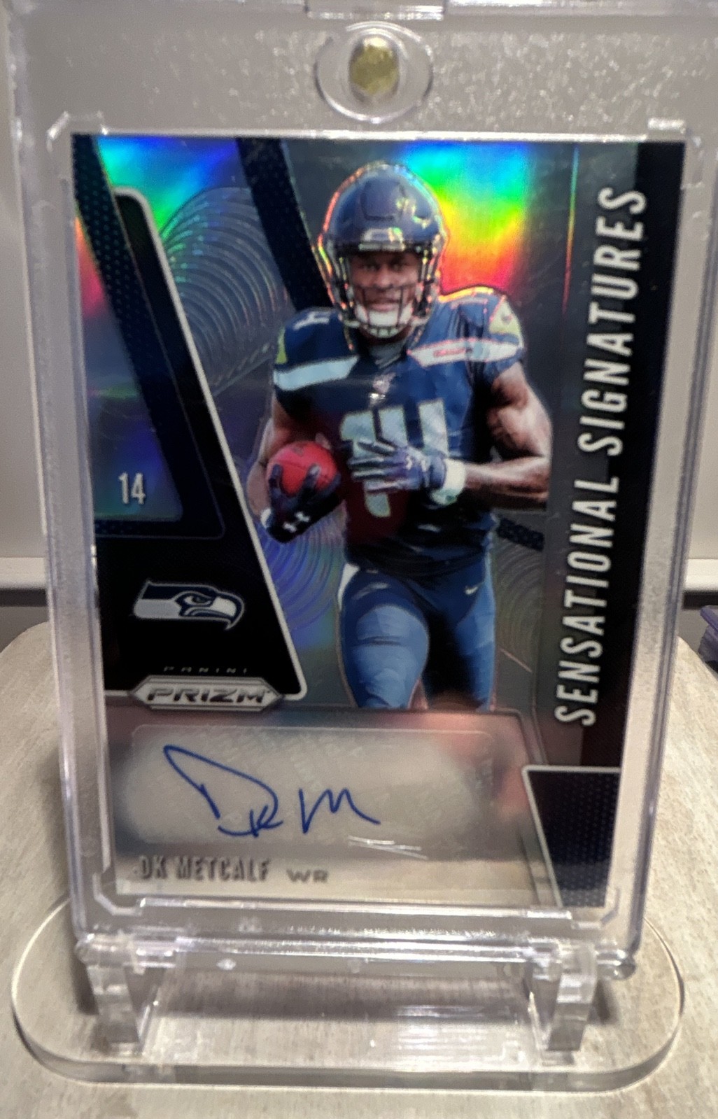 2019 Panini Prizm - Sensational Signatures DK Metcalf #SE-DKM (AU, RC)