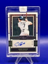 2024 Panini Three & Two Craig Biggio Legendary Signatures Auto #d 02/32 Encased