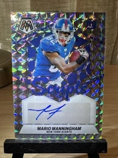 🔥2024 Mosaic Scripts Auto Mario Manningham #SC-MMM Auto NY Giants SB Hero🔥