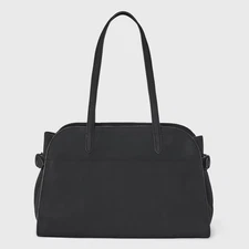 Solid Soft Satchel Handbag - A New Day Black