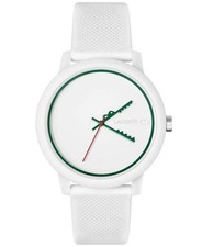 Lacoste 12.12 Studio Men's Quartz Watch Quartz Case with Rubber Strap 42mm, Whit