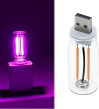 3 Pack USB LED Car Interior Atmosphere Light, Plug-in USB Automotive Pink Light
