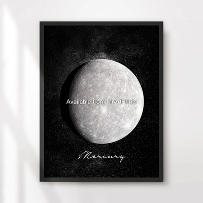 Planet Merkur Kunstdruck Poster Milchstraße Sonnensystem Weltraum Bild A4 A3 A2 A1