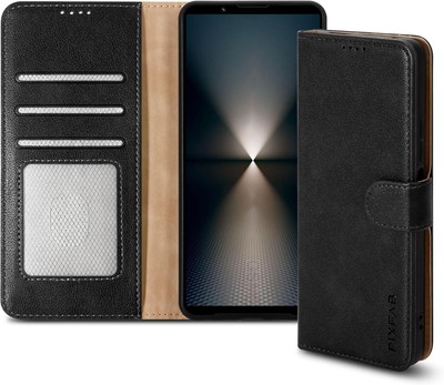 Hülle für Sony Xperia 1 VII 2025 Schwarz Leder Wallet Flip RFID Block Handy Cover