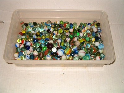 Marbles 6 LB Many Different Colors, Perry, Boulders, Cat Eyes Mixed