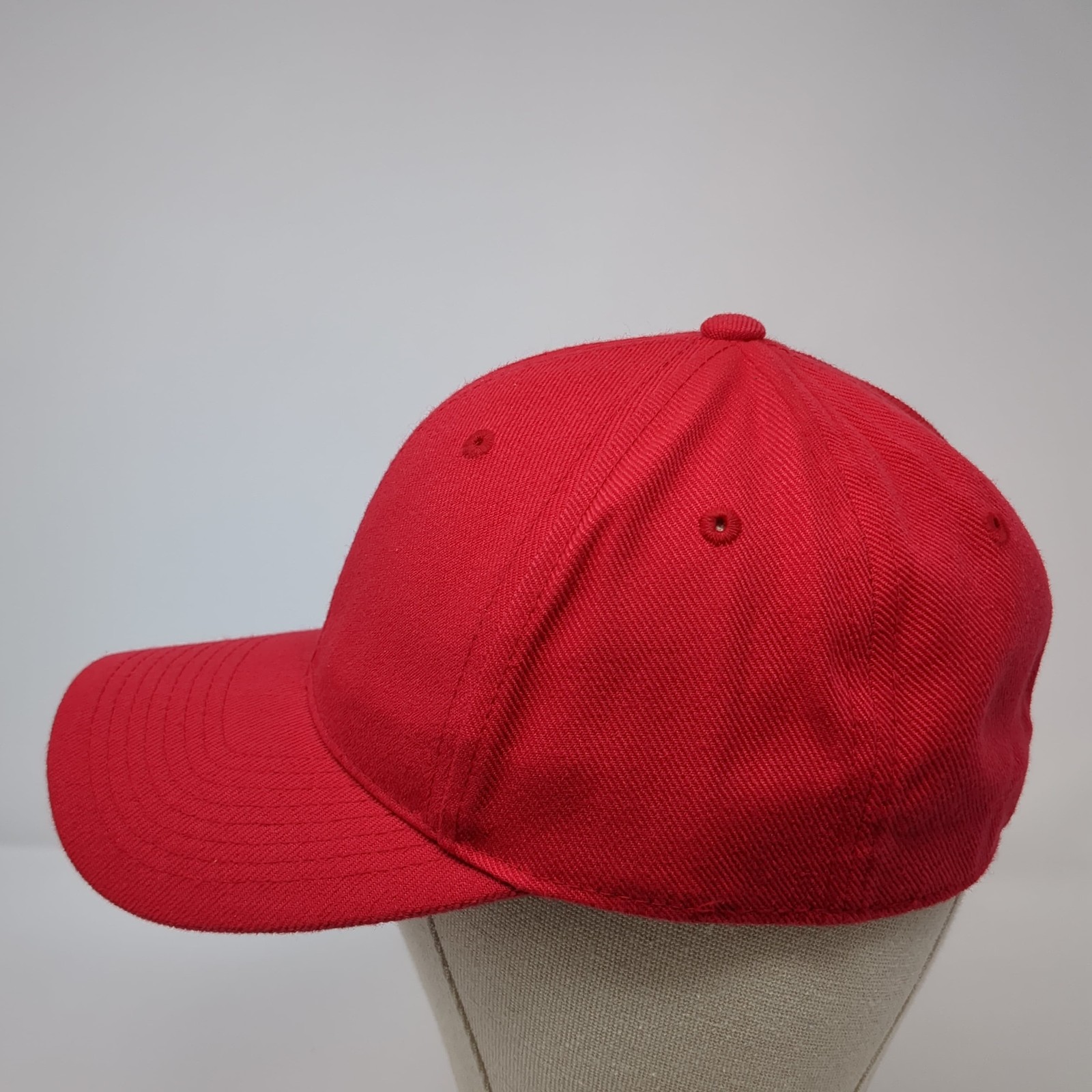 Decky Fitted Baseball Hat Red 7 Solid Outdoor Ven… - image 3