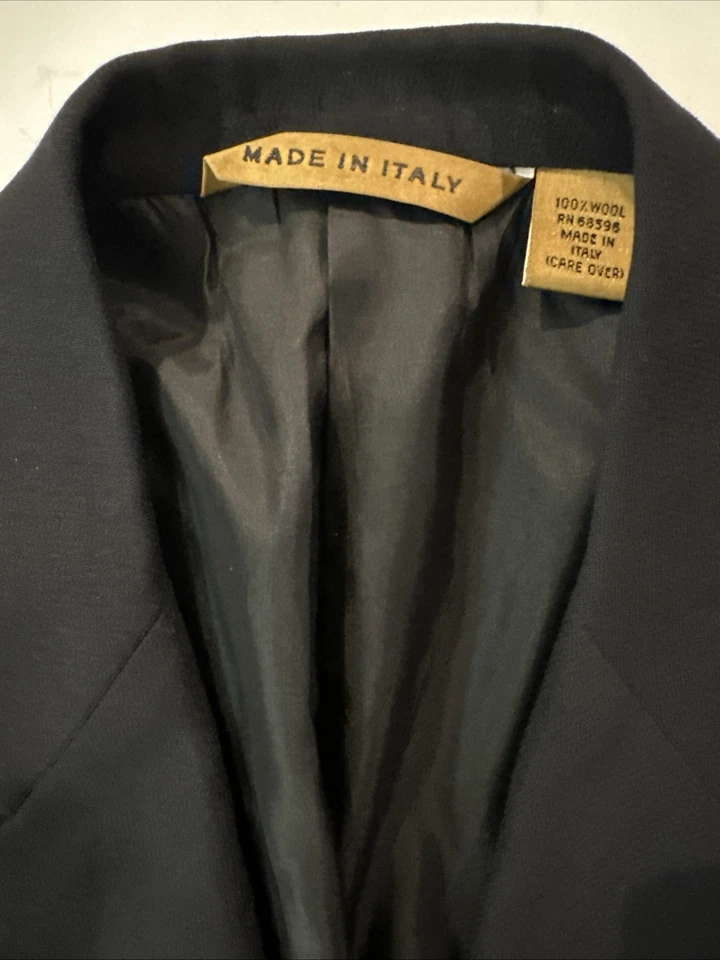 Blazer Chaqueta Deportiva De Colección Donna Karan Para Hombre Talla 42 Negro Lana Hecho en Italia Foto 4 de 4