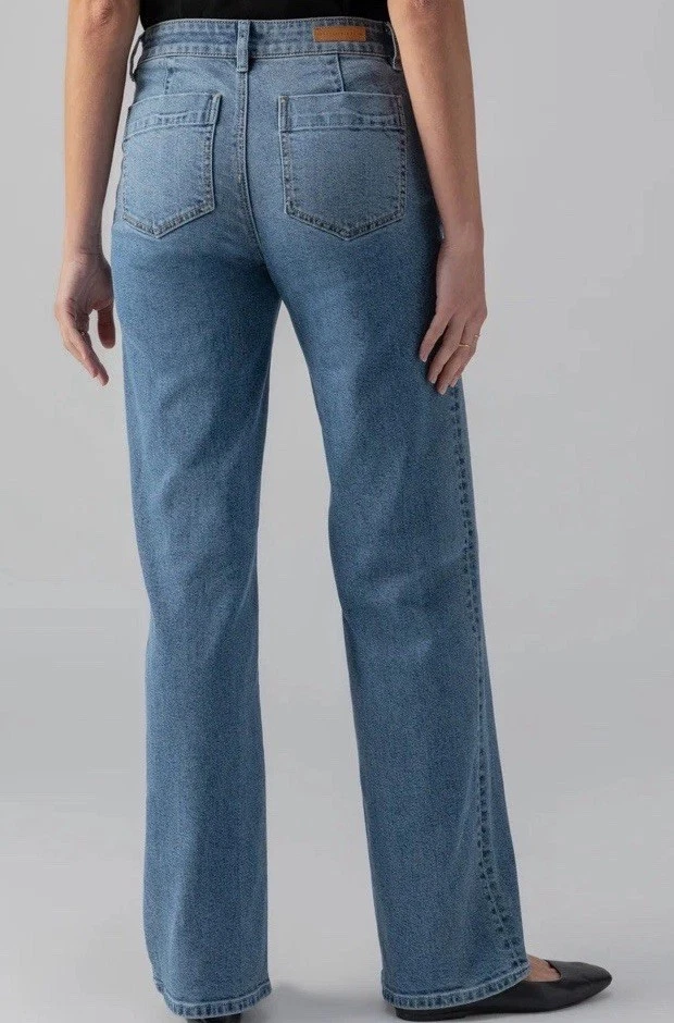 JEAN DE TIRO ESTÁNDAR EXTENDIDO SANCTUARY MARINE Largo Completo Talla 26 Foto 3 de 4