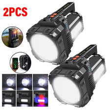 10000000LM Spotlight Rechargeable Flashlight Super Bright Outdoor Handheld Torch