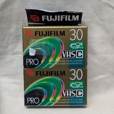 FujiFilm VHS-C Camcorder TC-30 Blank Tapes 2 Pack New