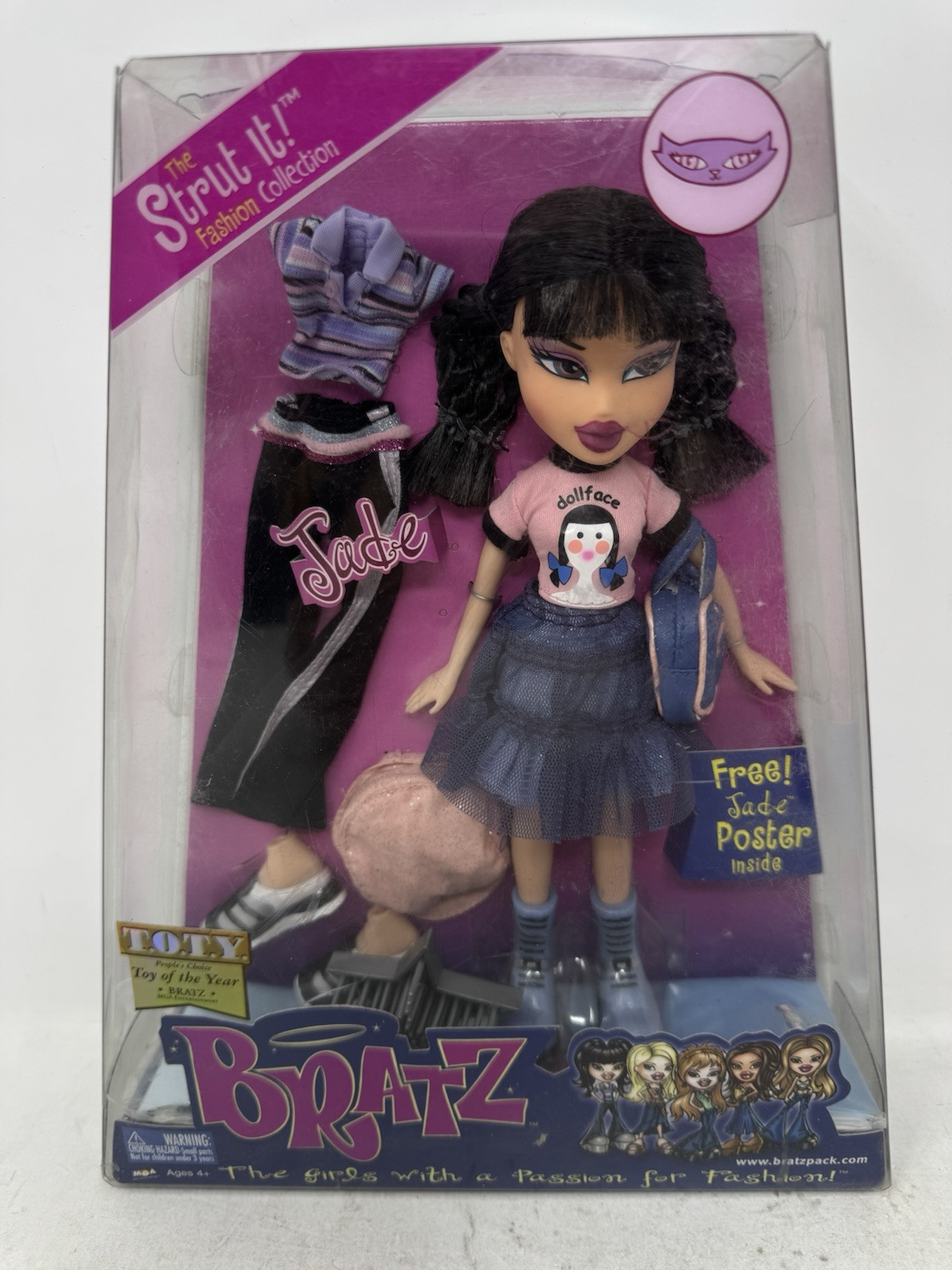 Vintage MGA ENTERTAINMENT BRATZ JADE 2002 STRUT IT! Fashion Doll