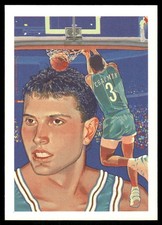 1990-91 NBA Hoops #357 Team Checklist Rex Chapman Hornets basketball card