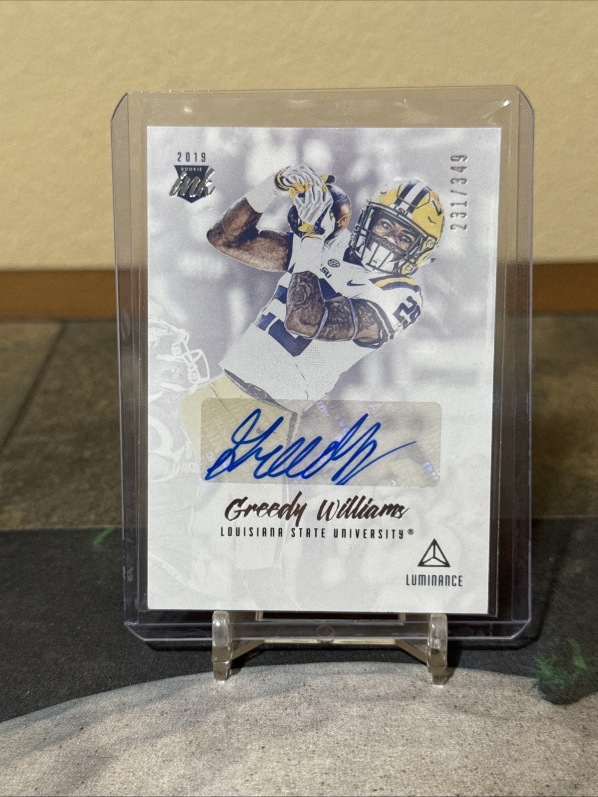 Greedy Williams Panini Luminance Rookie Ink #GW Base