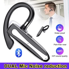 Bluetooth Handsfree with Dual Mic V5.0 Earpiece Wireless Trucker Headset HiFi