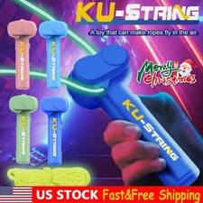 Rope Launcher Propeller Glow-in-The-Dark Loop Lasso String Shooter Toy Gift ET