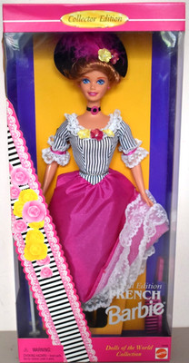 1996 Collector Edition Dolls of the World FRENCH Vintage Redhead Barbie 2nd Edt