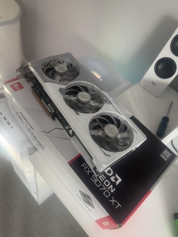ASRock AMD Radeon RX 9070 XT Steel Legend 16GB GDDR6 Graphics Card