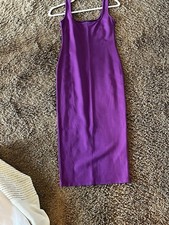 Forever 21 Purple Sleeveless Bodycon Midi Dress Scoop Neckline Size Small