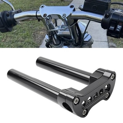 5-loch 8,5 ''Lenker Riser Top Clamp Für Harley Bar Fat Boy FLSTF Low Rider BLK