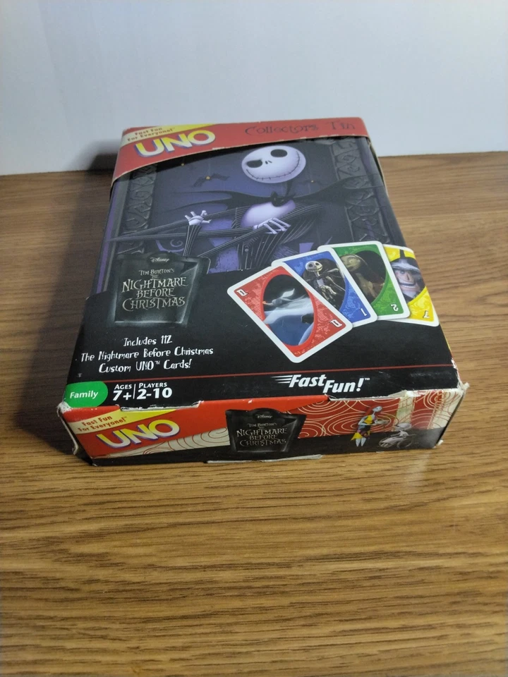 Nightmare Before Christmas Uno Game Collector Tin New Box - Image 3 of 4