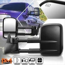 For 99-02 Chevy Silverado/GMC Sierra Power+Heated Side View Towing Mirror Pair