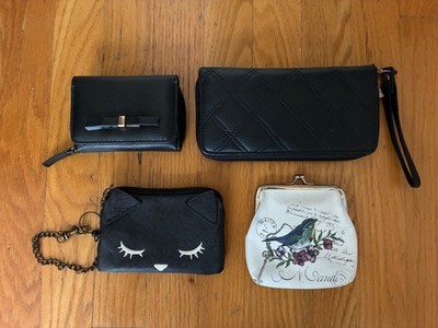 Lot of 4 Various Women s Wallet Coin Purse Pouch ID Card Holder Wristlet