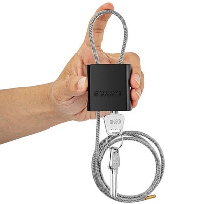 Cable Lock with 3 Keys Adjustable Steel Cable Padlock for Bikes, Gate, Lockers