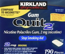 Kirkland Signature Quit Smoking Gum, 2mg, 380 Count - Nicotine Addiction Aid