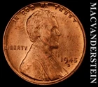 1945-D Lincoln Wheat Cent- Choice Gem Brilliant Unc Luster- No Reserve #K291