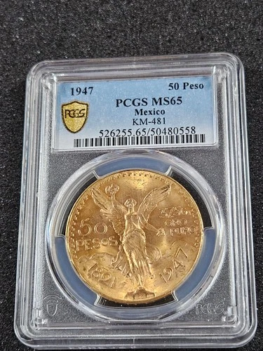 1947 Mexico 50 Pesos Gold — photo from the most recent tracked eBay sale