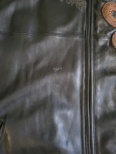 Pelle Pelle Marc Buchanan Leather Bomber Jacket Black/Brown 50 Lined Zip image 9
