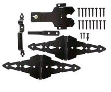 8" Gate Latch Hardware Steel Black Deluxe Heavy Duty Latch Gate Set