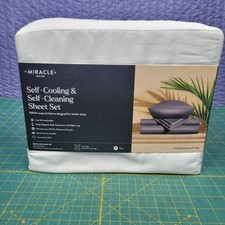 Miracle Made Luxe Self-Cooling  Self-Cleaning Bed Sheet Set King White 4 Pc New
