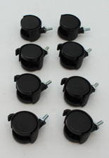 EZ Roll Threaded Stem 1 1/2" 360 degree casters with locking brake (set of 8)