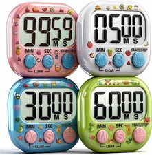 Listing image for 4 Pack Kitchen Timer Digital Magnetic Countdown Timer for Kids Classroom Study