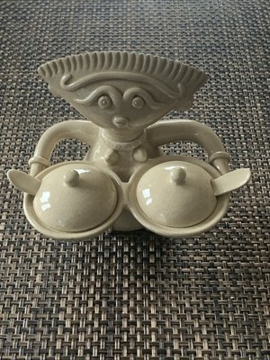 STUDIOKERAMIK FRUCHTBARKEIT NEUHEIT KRUZIFIX SET-SALZ/PFEFFER/GEWÜRZ-JENGGALA? BALI