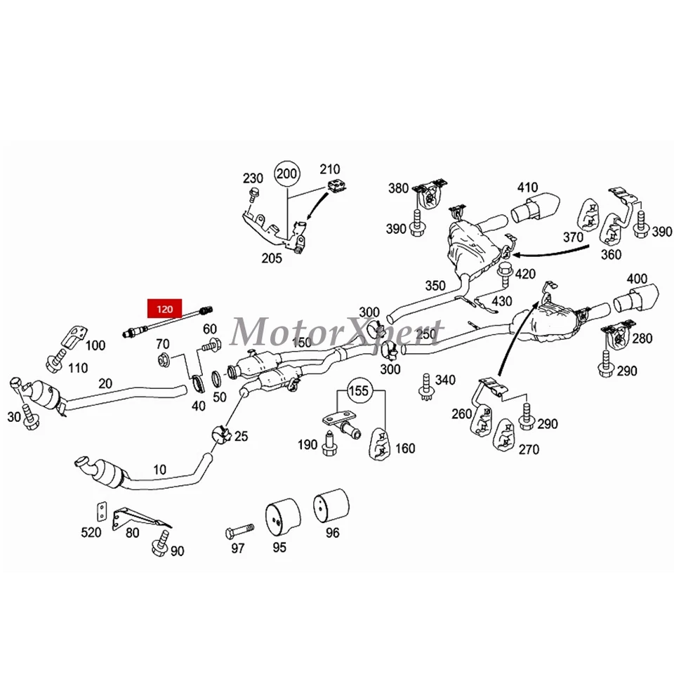 A0035427018 OEM Bosch Upstream Oxygen Sensor for 2009 Mercedes C63 CLS63 E63 AMG - Image 3 of 4